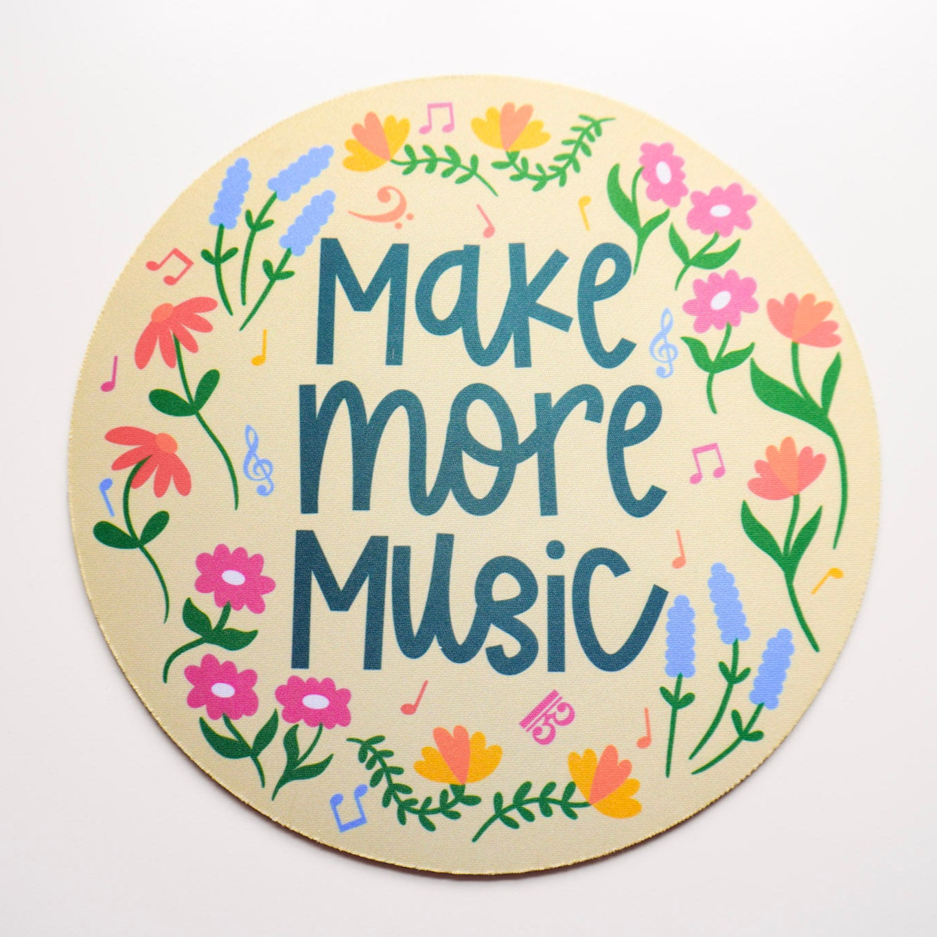 make more music mouse pad with a floral design