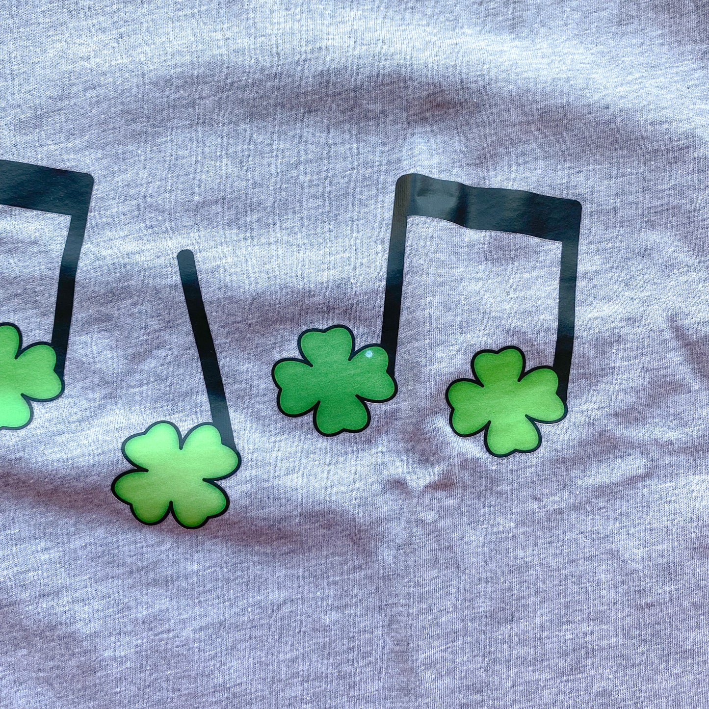 Seconds- Shamrock Music Notes- Heather Gray L