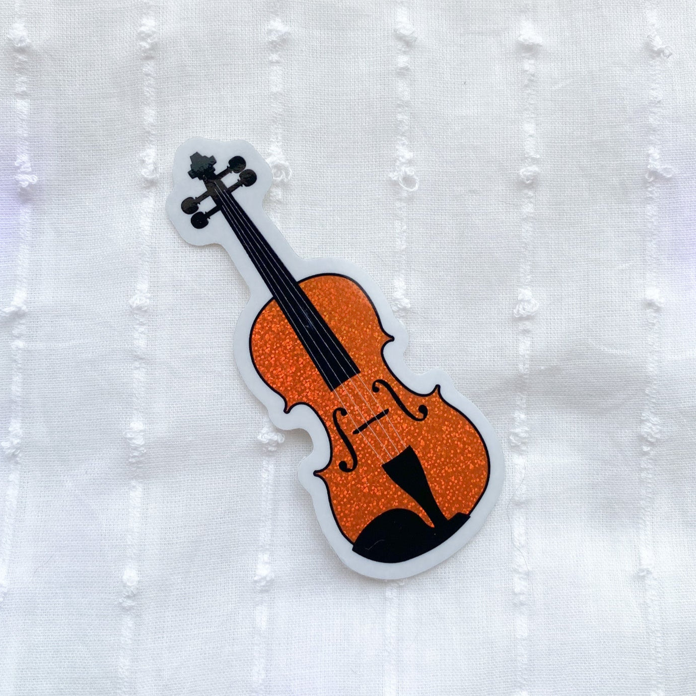 sparkling violin sticker or viola sticker