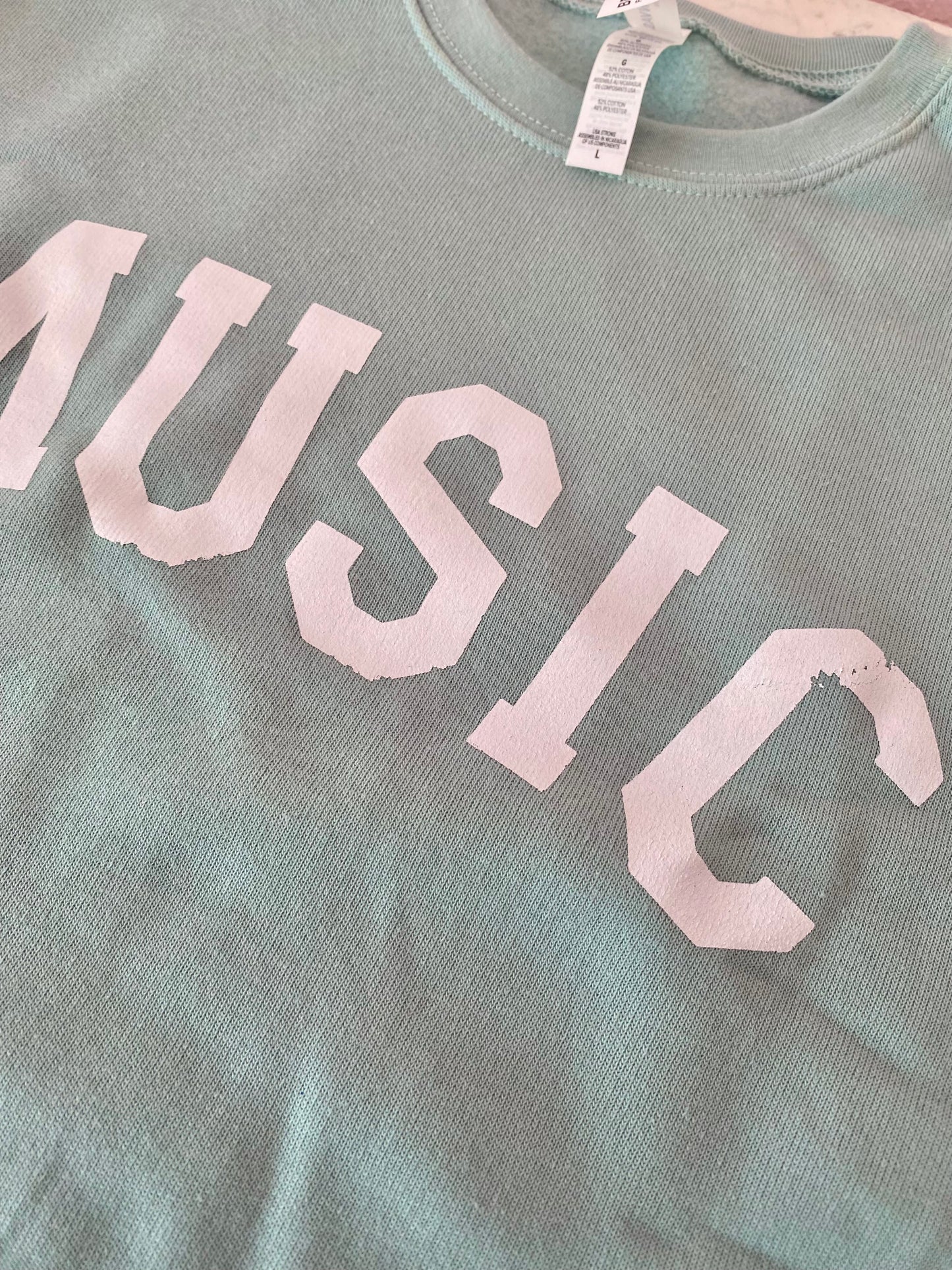 Seconds- Music Crewneck Sweatshirt- Large
