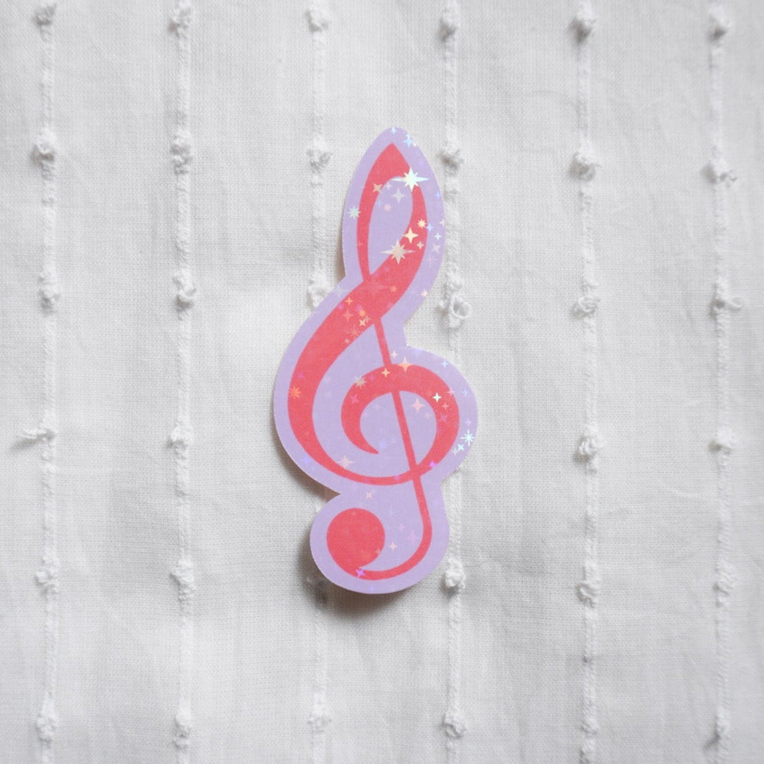treble clef sticker