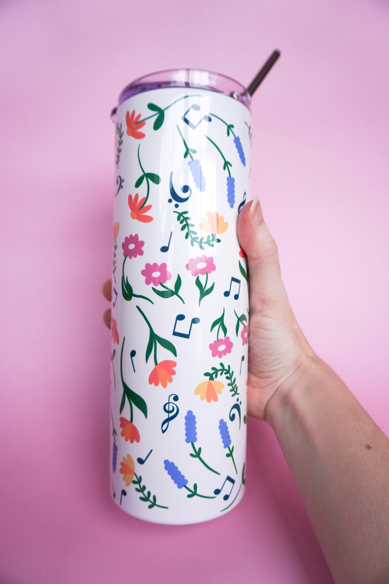 Wildflower Music Note Tumbler 20 oz