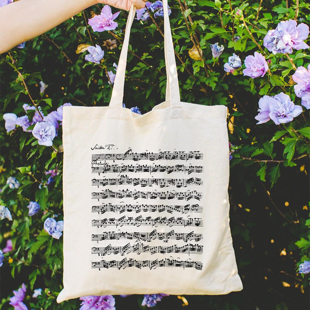 bach cello suite cello tote bag