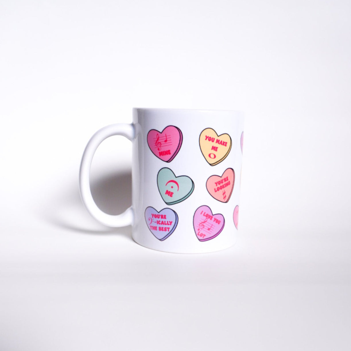 valentine's music coffee mug