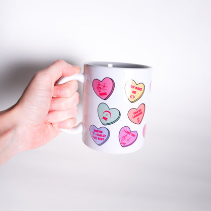 Valentine's Candy Heart Music Coffee Mug