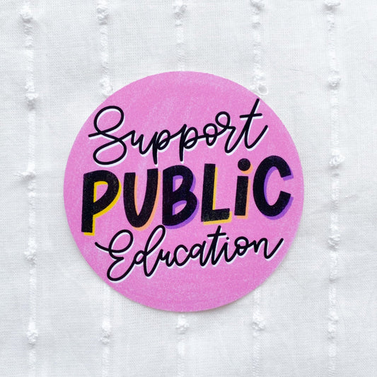 support public education sticker