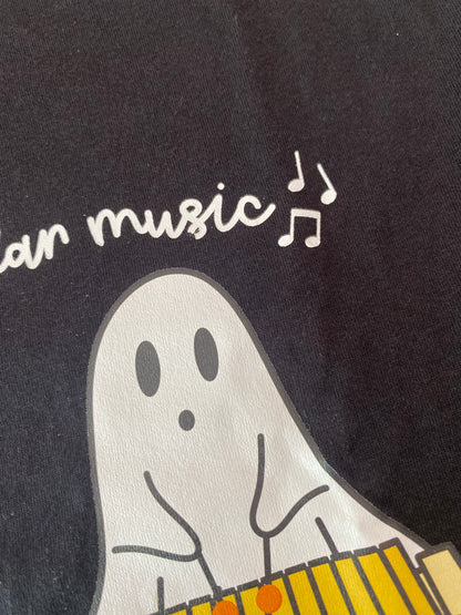 Seconds- Halloween Elementary Music Teacher Ghosts- Black XL