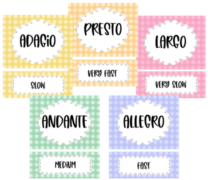 Tempo Posters - Gingham - Digital Download