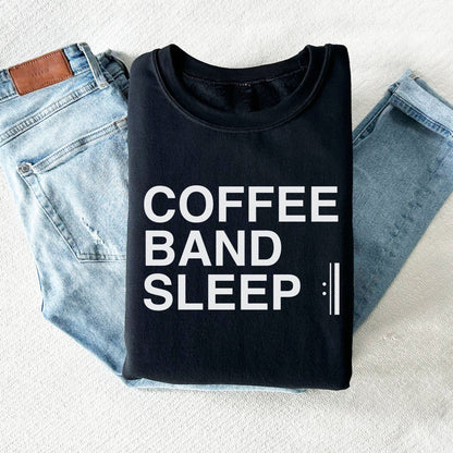 Coffee Band Sleep Repeat Shirt