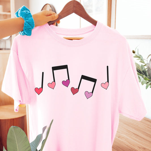 valentines music teacher shirt