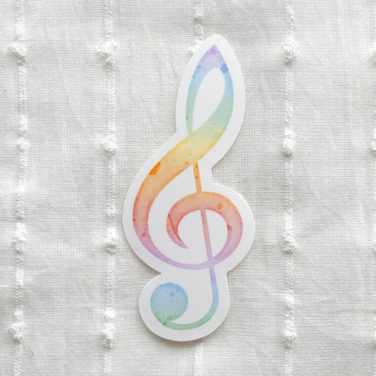 treble clef sticker